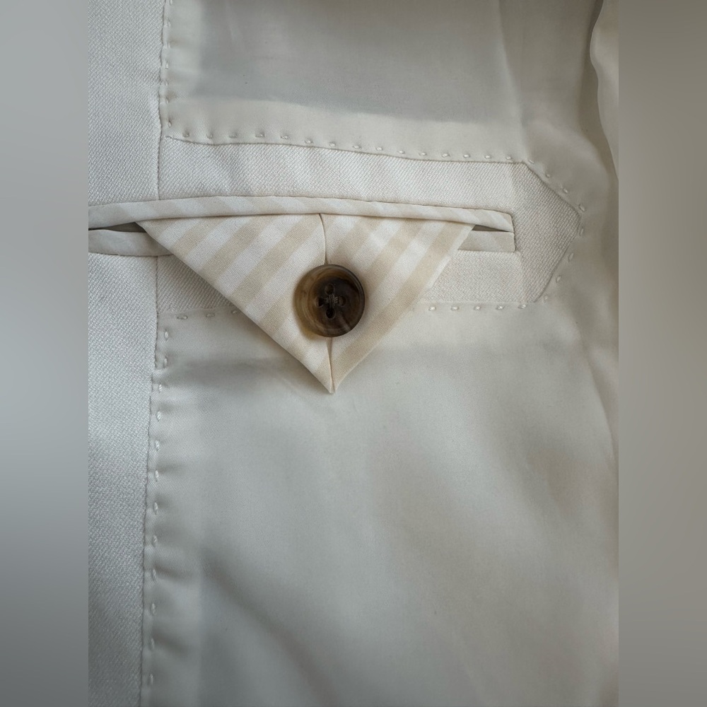 J. Crew NWT White Cotton Blend Fitted Women’s Blazer (Size 2) - Picture 6 of 9